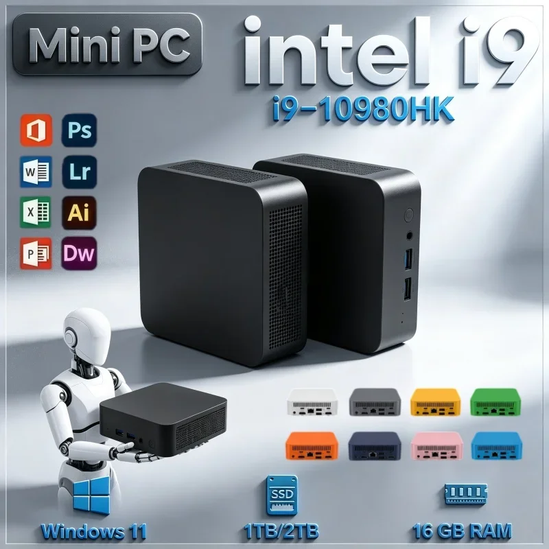 オールインワンポータブルミニpc。cpuはi9-10980hk、ramは32gb、ssdは2tb。windows-11、wi-fi-6、bluetooth-52を搭載。4kディスプレイに対応し、ゲームやオフィス作業に最適。