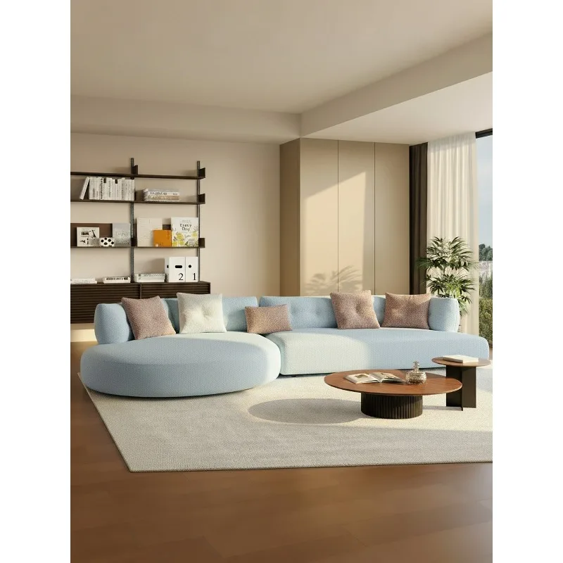 

Sofa living room combination modern simple size apartment special-shaped fabric sofa