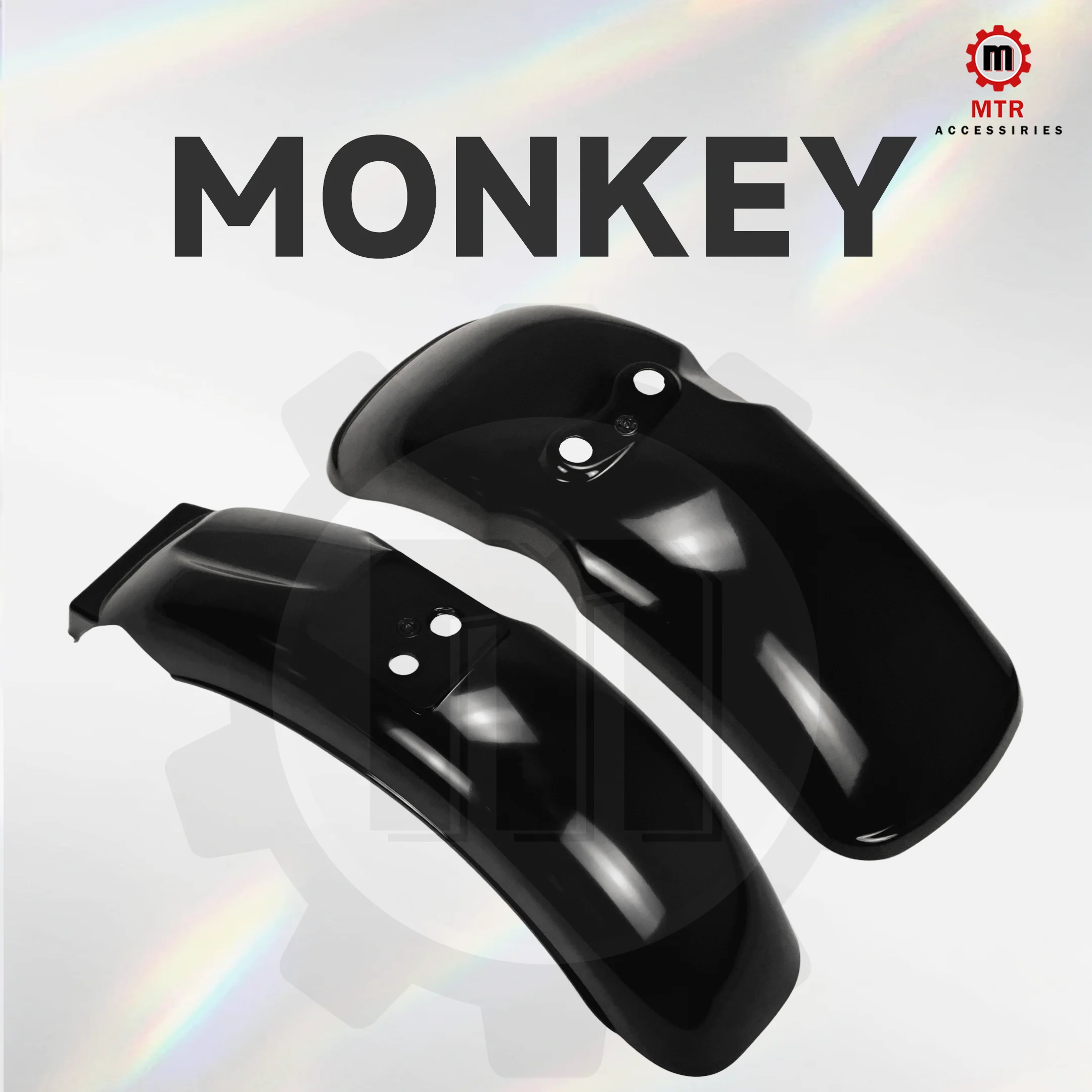 Monkey Front Rear Fenders Black Fenders Plastic Mudguards Daily Commute for Monkey Z50