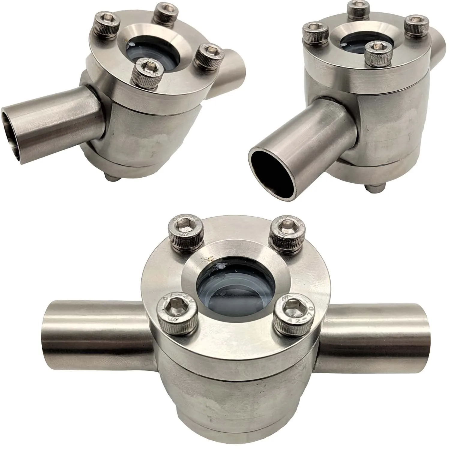 

Price High Quality DN100 4 Imch 101.6mm Hygiene AISI304 Butt Welded Aseptic Sterile Sterilize Flange Model Four Way Sight Glass