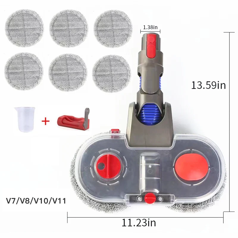 Dyson-電動掃除機用モップ,モデルdyson v7 v8 v10 v11,水タンク付き交換部品