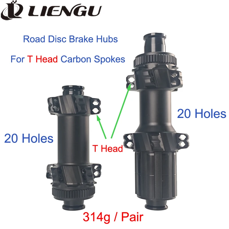 LIENGU 20/20 ثقوب 314 جرام 36T اسئلة الطريق دراجة محاور مكبح قرصي متوافق الكربون المتحدث T رئيس مستقيم سحب مع محامل NBK