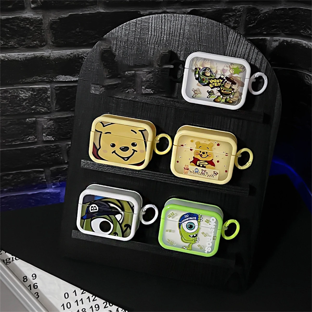 For Airpods 1 2 3 Pro Pro 2 Case Cute Cartoon 2 in 1 Scrub Toy Story Sulley Winnie TPU Earphone Case Accessories Cover