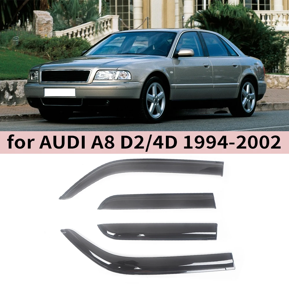 

Window Visor for Audi A8 D2 Sedan 1994 1995 1996 1997 1998 1999 2000 2001 2002 Wind Deflectors Rain Guards Door Visor Vent Shade