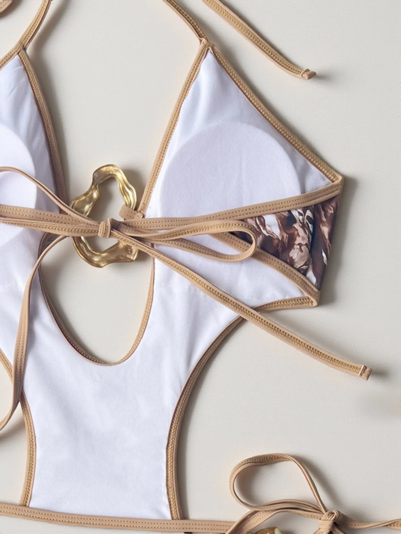 Sexy Badeanzüge mit Leopardenmuster, einteilig, aushöhlen, Metallring, Bikinis, Bademode, Bodys, Damen, Biquini, Badeanzüge, Tankini