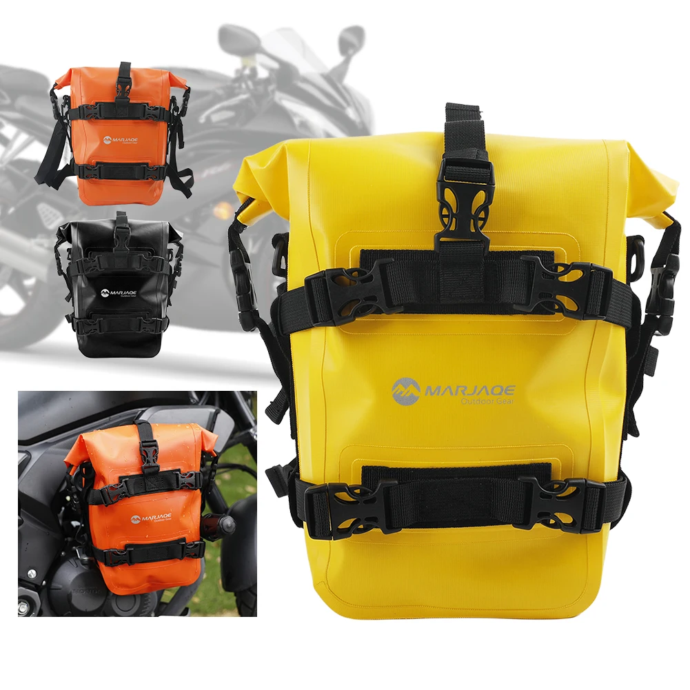 Motorcycle Tail Bag 8L Waterproof Motor Pannier Bag with Shoulder Strap Frame Crash Bars Bag Professional Motorcycle Accessories