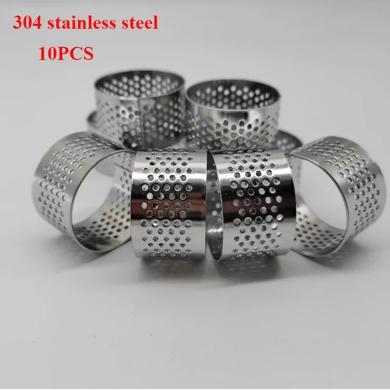 

10Pcs 3cm Stainless Perforated Seamless Tart Ring Quiche Ring Tart Pan Pie Cake Mold Seamless Baking Accessories Cookie Cutter