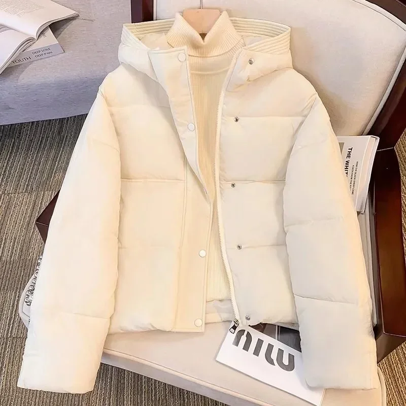 

2025 New Women Jacket Winter Parka Down Cotton JacketsLoose Thick Warm Hooded Parkas Casual Long Coat Waterproof Outwear