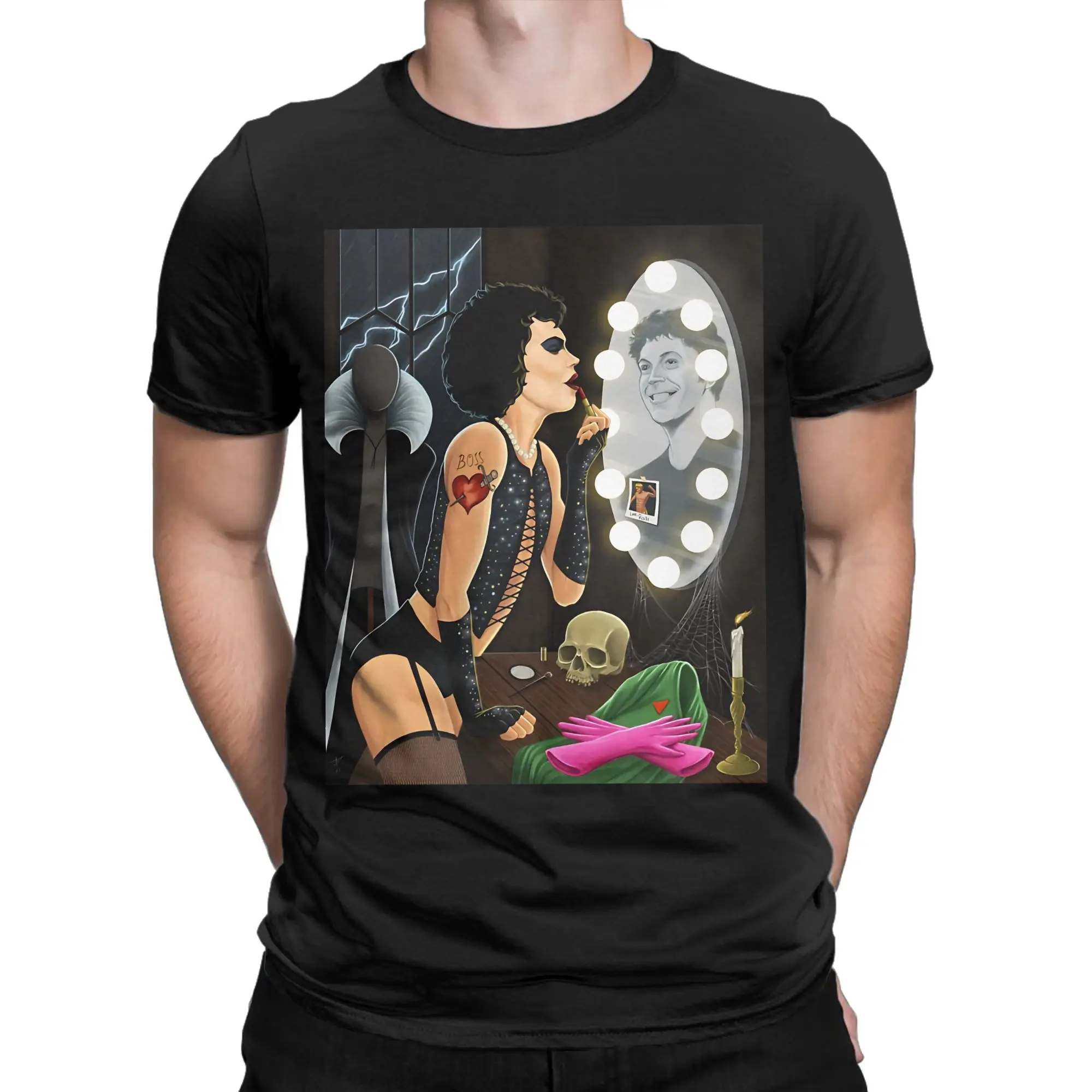 The Rocky Horror Picture Show T-Shirt for Men Women Frank N Furter Tim Curry  Humor Pure Cotton Tees T Shirt Plus Size Clothes