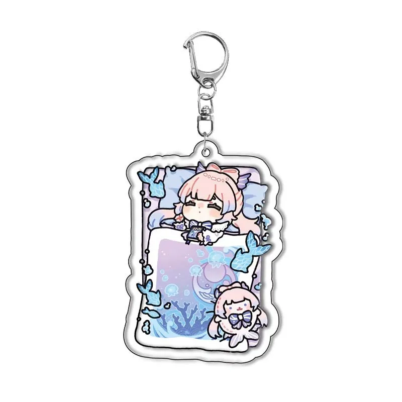 Wendy Kerry Sugar Mona Acrylic Keychain Key Ring Animation Game Peripheral Cartoon Character Backpack Pendant for gifts