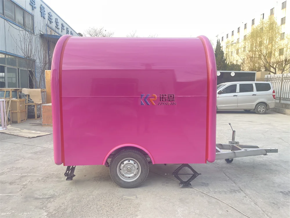 Coffee Trailer Concession Snack Ice Cream Kiosk Fully Equipments Customize Size Fast Food Truck Trailer