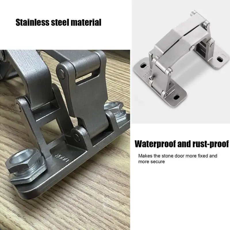 Hiddens Stone Gate Hinge Stainless Steel Multifunctional Large Opening Invisible Fire Hydrant Heavy Duty Built-in Door Hinge