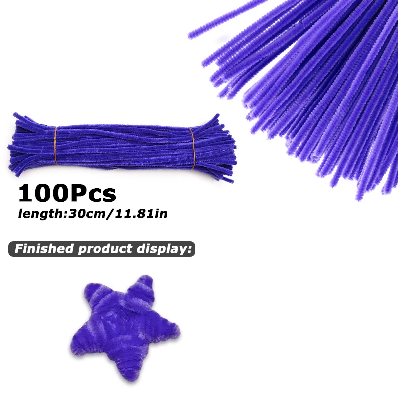 100 Stücke 30 cm Farben Chenille Stem Twisted Rod Eisendraht DIY Handwerk Wolle Wurzel Flauschigen Bar Verdrehen Dekor Rohr reiniger Plüsch