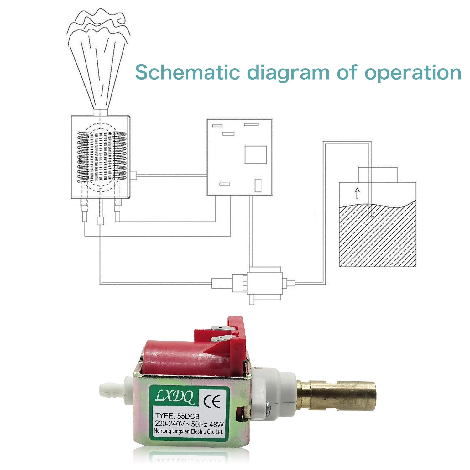 Máquina de aceite de 48W 55DCB para máquina de humo de 2000W/3000W, atomizador de bomba electromagnética, accesorios de mantenimiento de máquina de