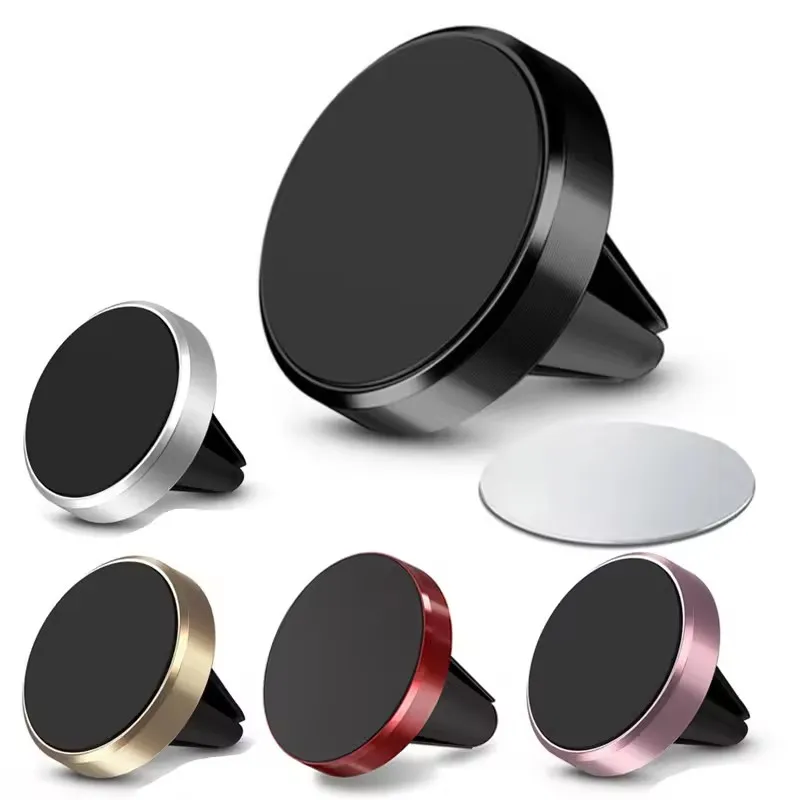 

Автомобильный воздухозаборник Магнитный держатель для телефона в автомобильной подставке Магнитный кронштейн для мобильного телефона Автомобильный магнитный круглый держатель для iPhone Samsung Huawei