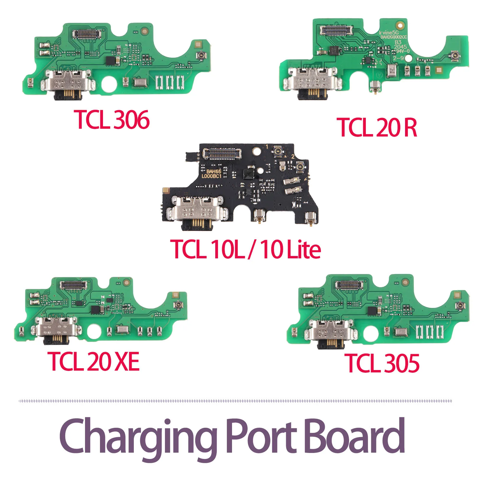 Placa de puerto de carga OEM para TCL 10L |   10 Lite |   20 R |   20 XE |   305 |   306 con Componentes Electrónicos