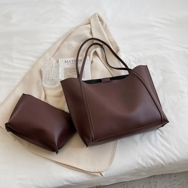 

2pcs Tote Bag for Women Fashion Shoulder Women's Bag Underarm Bag Large Capacity Lightweight Durable Handbags Droshipping