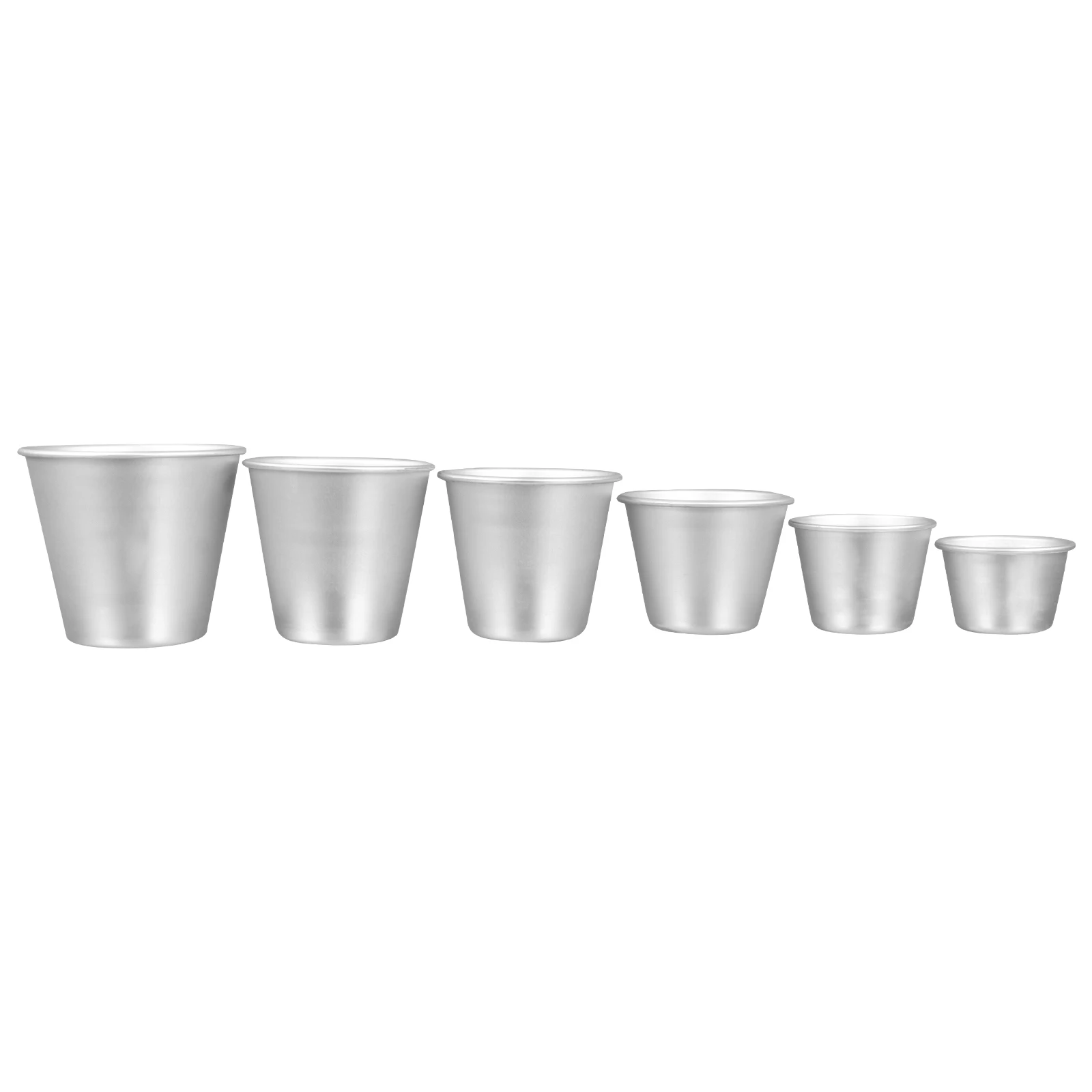 

6 Pcs Cake Mold Practical Baking Molds Simple Tools Muffin Pan DIY Healthy Aluminum Alloy Bake Cupcake