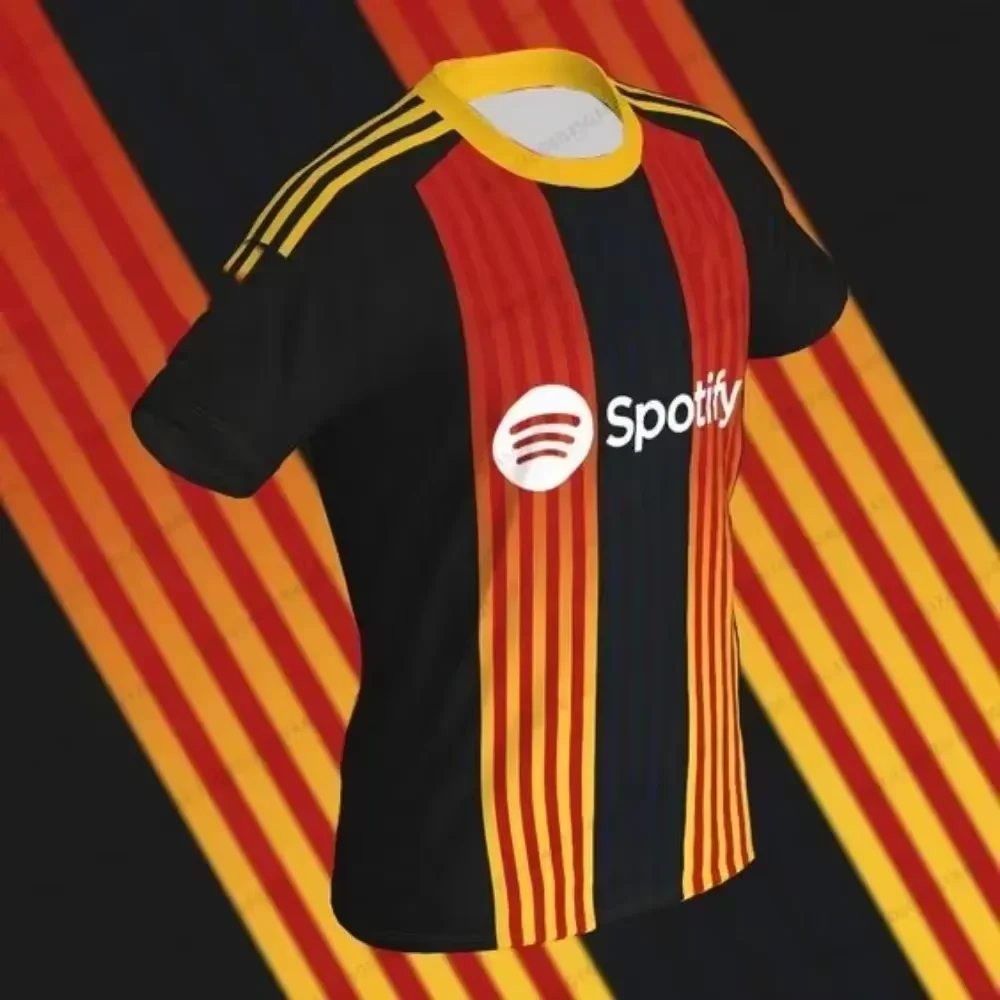 الصيف برشلونة طبعة خاصة تي شيرت كرة القدم جيرسي الرجال مريحة للتنفس التجفيف السريع دراجة نارية التدريب تي شيرت #3