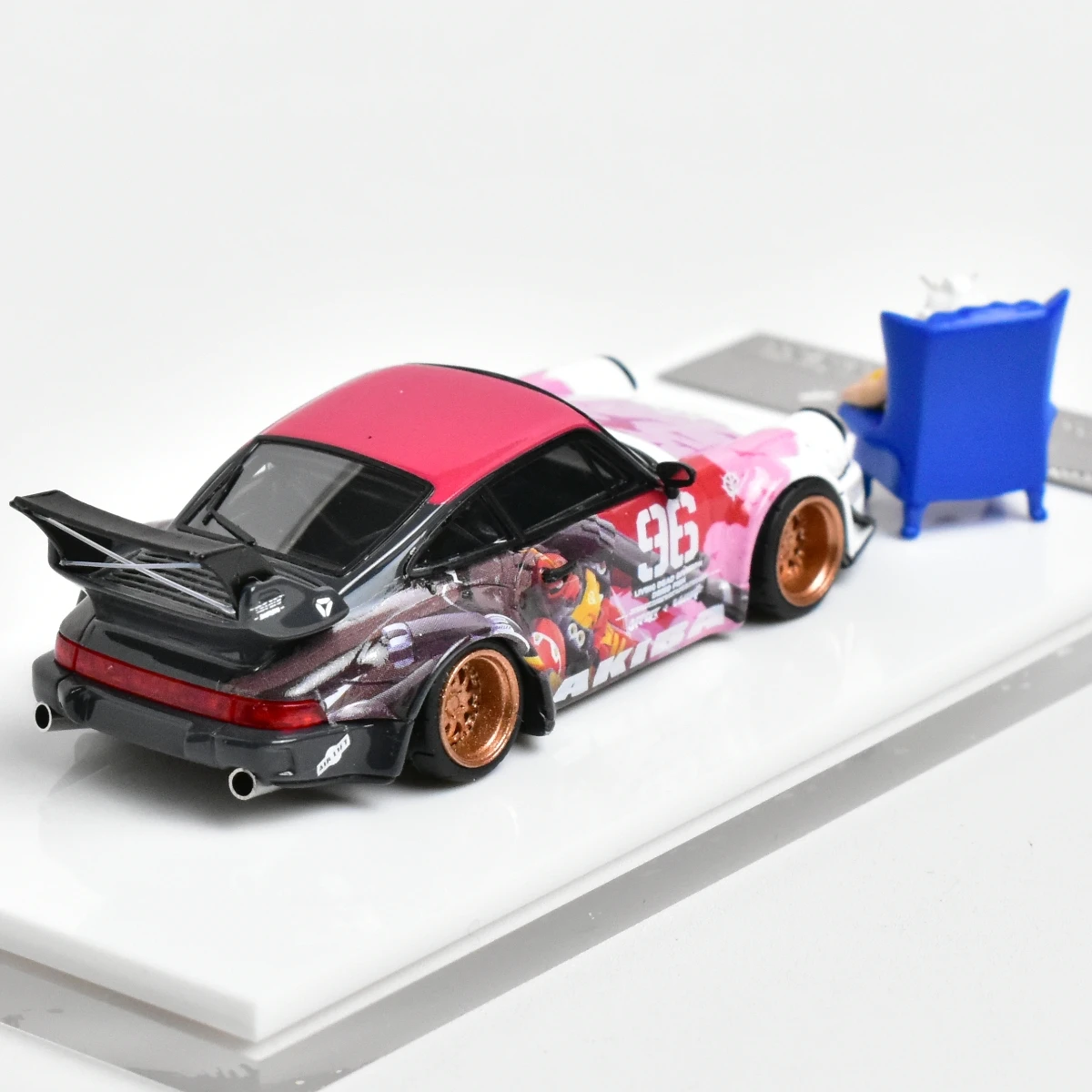 스탠드 헌터 SH 다이캐스트 모델 자동차, 1:64 RWB 964 송진