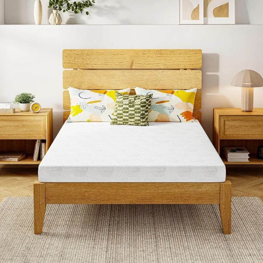 Size Memory Foam Mattress for Bedroom Use, High-Density Foam with Cooling Green Tea Gel Infusion, Medium-Firm Support for Back