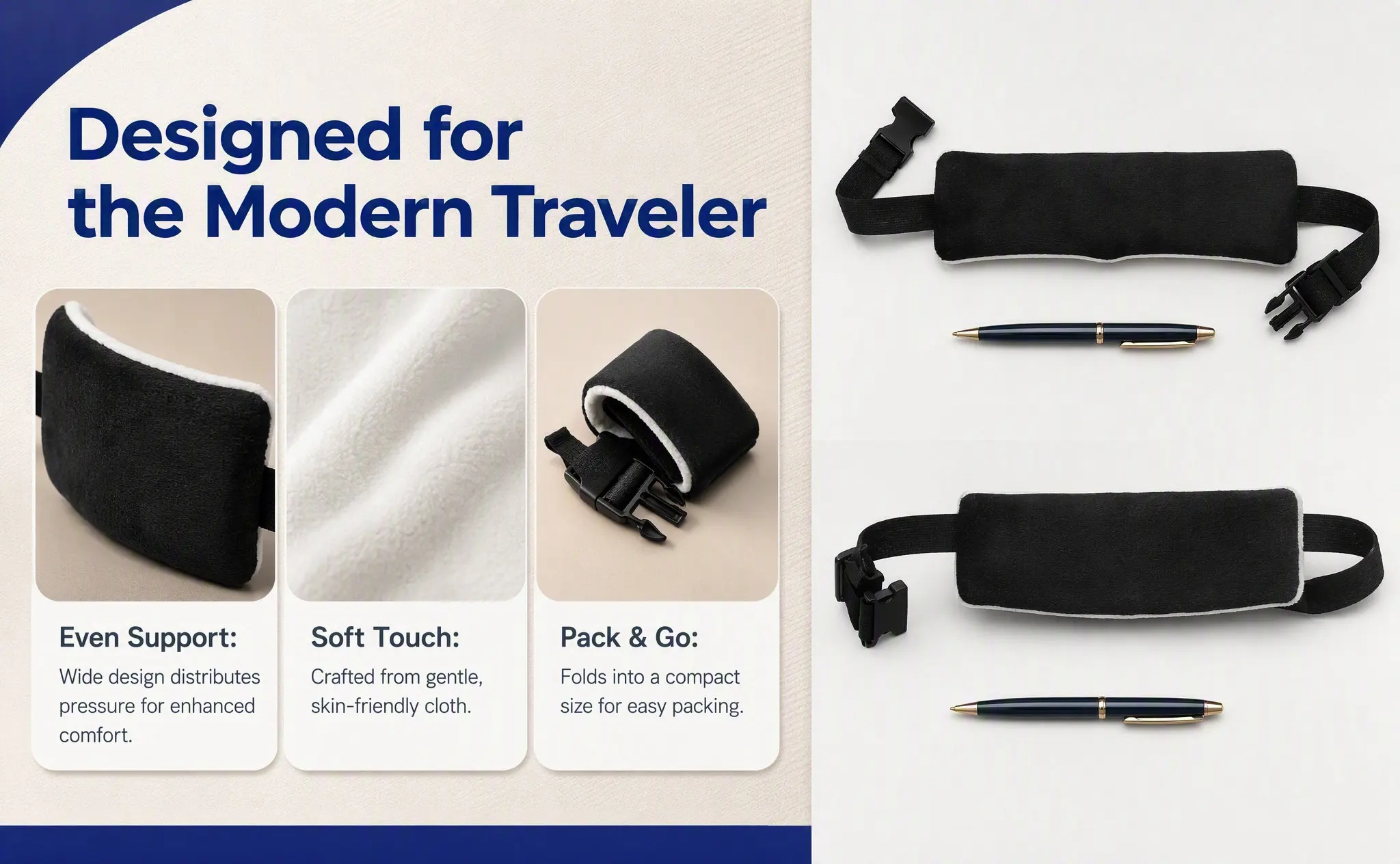 2Pcs for Airplane Travel Sleeping Comfort Head Support Band Adjustable Soft Skin Friendly Portable Compact