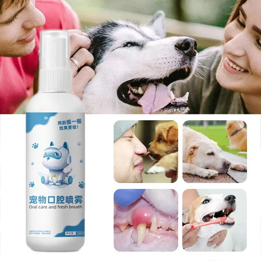 100ml Dog And Mouth Cleaning Spray Remove Oral Fragrance Cleaning Mouthwash Dog Odor Pet Bad And Supplies Pet Breath Ca F0w6