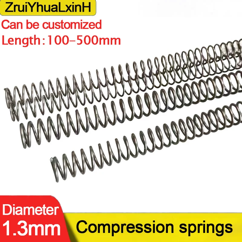 

1.3mmWD 11-30mmOD 65MN Steel Long Springs 100-500mm Length - High Carbon Compression Coils for Industrial Machinery & Automotive