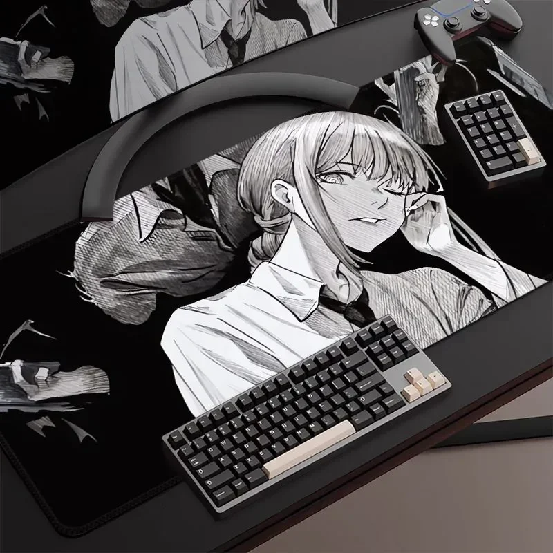 Chainsaw Man Machima Cartoon Trendy Large Mouse Pad Creative Art Design PC Esports Computer Desk Mat Gaming Keyboard Mousepad