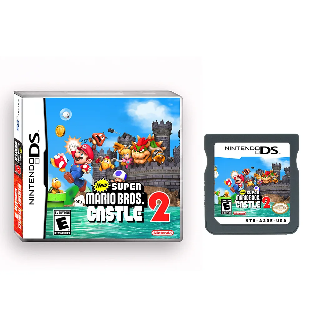 

NDS Game cartridges New Super Mario Bros Castle 2 Boxed American version in English Cartoon Game Collection Cartridge gift