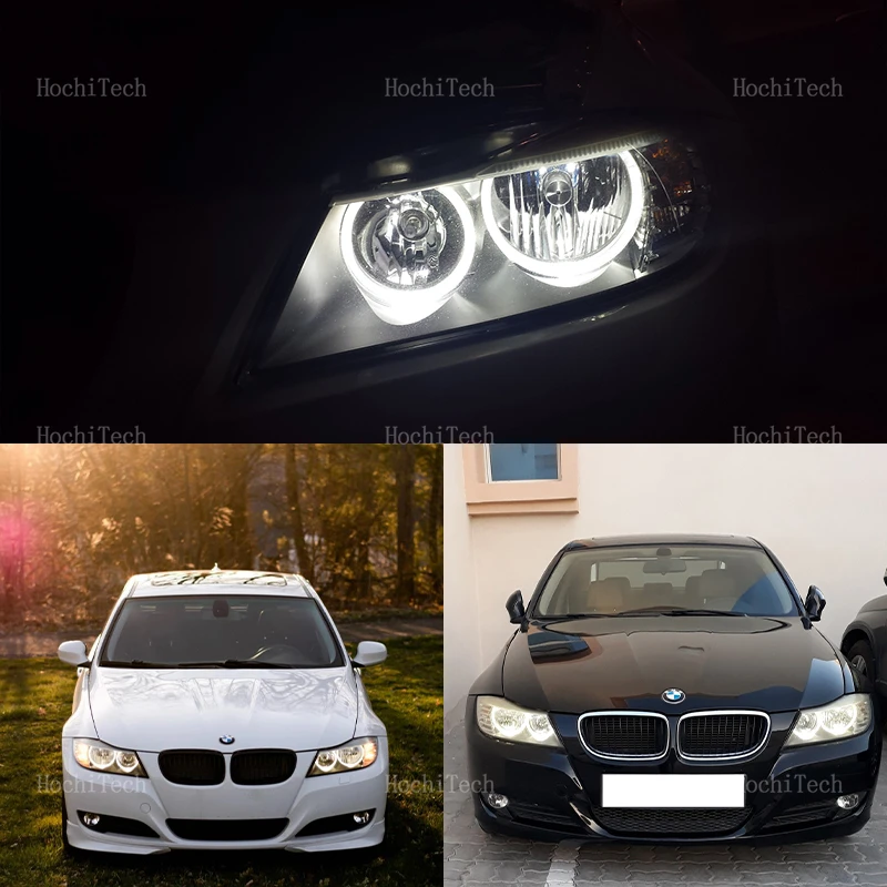 80W Led Angel Eyes Ring Koplamp Lampen Geschikt Voor Bmw 3 Series E90 E91 Lci Facelift Halogeen Koplamp 2009-2011