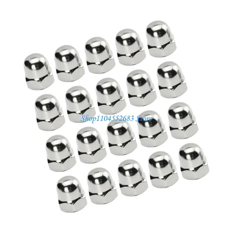 Closed End M 8 Acorn Nut Set in Stainless Steel, Hexagonal Cap Fastener Nut, 20Piece Pack for Hardware Repair Work 
