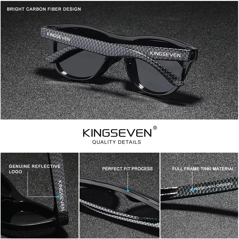 KINGSEVEN 2024 New Brand Design Women\'s Sunglasses TR90 Polarized Eyewear Men Retro Eye Protection Glasses Sonnenbrille Herren