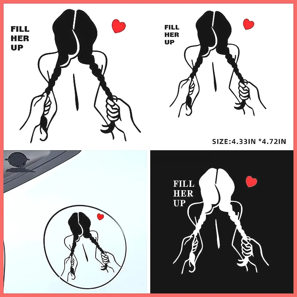 

Sexy Girl Reflective Car Sticker, Waterproof Vinyl Decal for Gas Tank Cover, Auto Exterior Decor