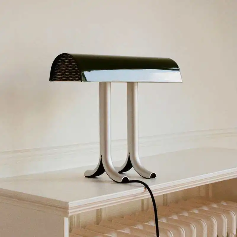 Scandinavian Danish Bauhaus Desk Lamp Dome Shade AC-Powered E27 for Study Office Bedroom Bedside Table Modern Artistic Design