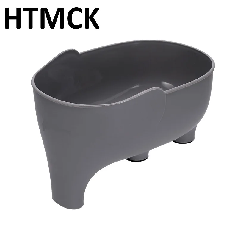 HTMCK 코끼리 모양 싱크대 거름망 걸이형 배수 바구니 과일 야채 세척대 주방용품 남은 음식물 건조대