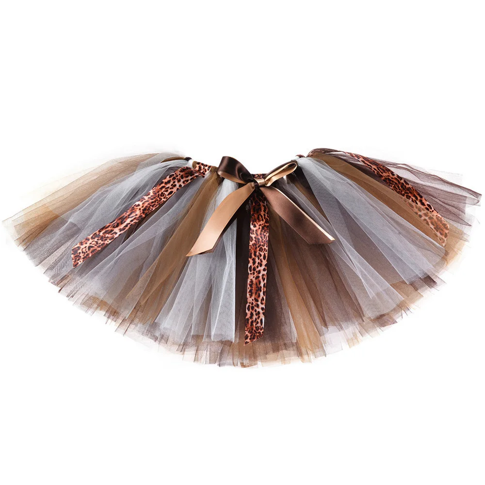 Tiger Giraffe Tutu Skirt for Baby Girls Halloween Christmas Costume for Kids Toddler Animal Zoo Outfit Birthday Photoshoot Tutus