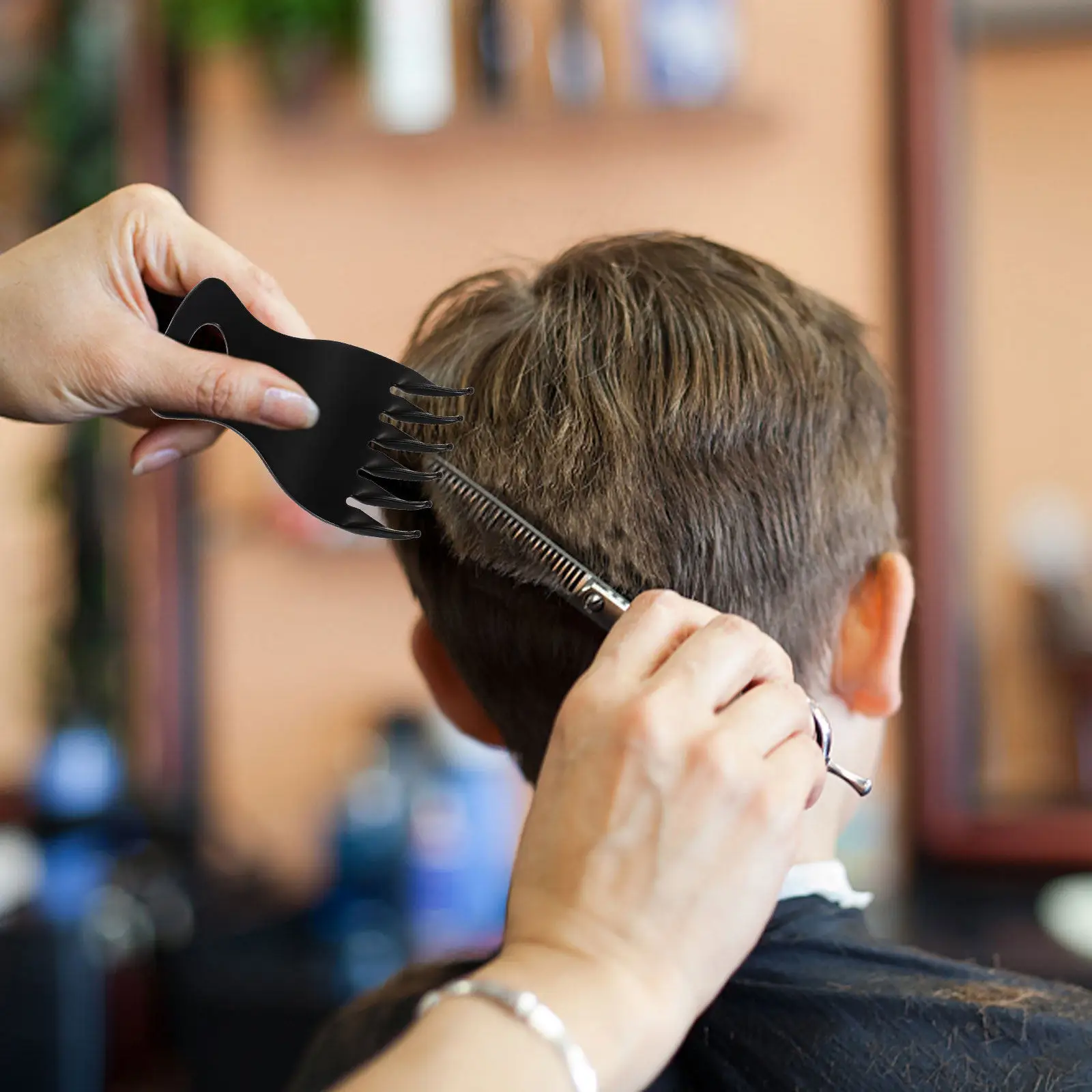 

Набор из 6 профессиональных расчесок для стрижки волос с широкими зубьями, пластиковые, для мужчин, парикмахеров, для укладки, для салонов и домашнего использования, для прямых и вьющихся волос