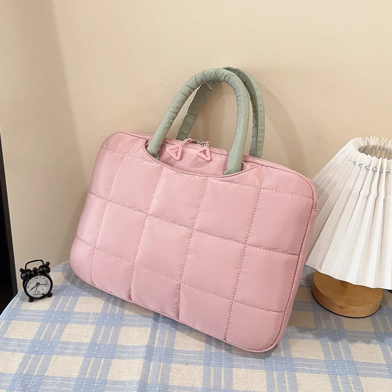 

2025 new 14-inch casual cute laptop bag women's large-capacity laptop bag