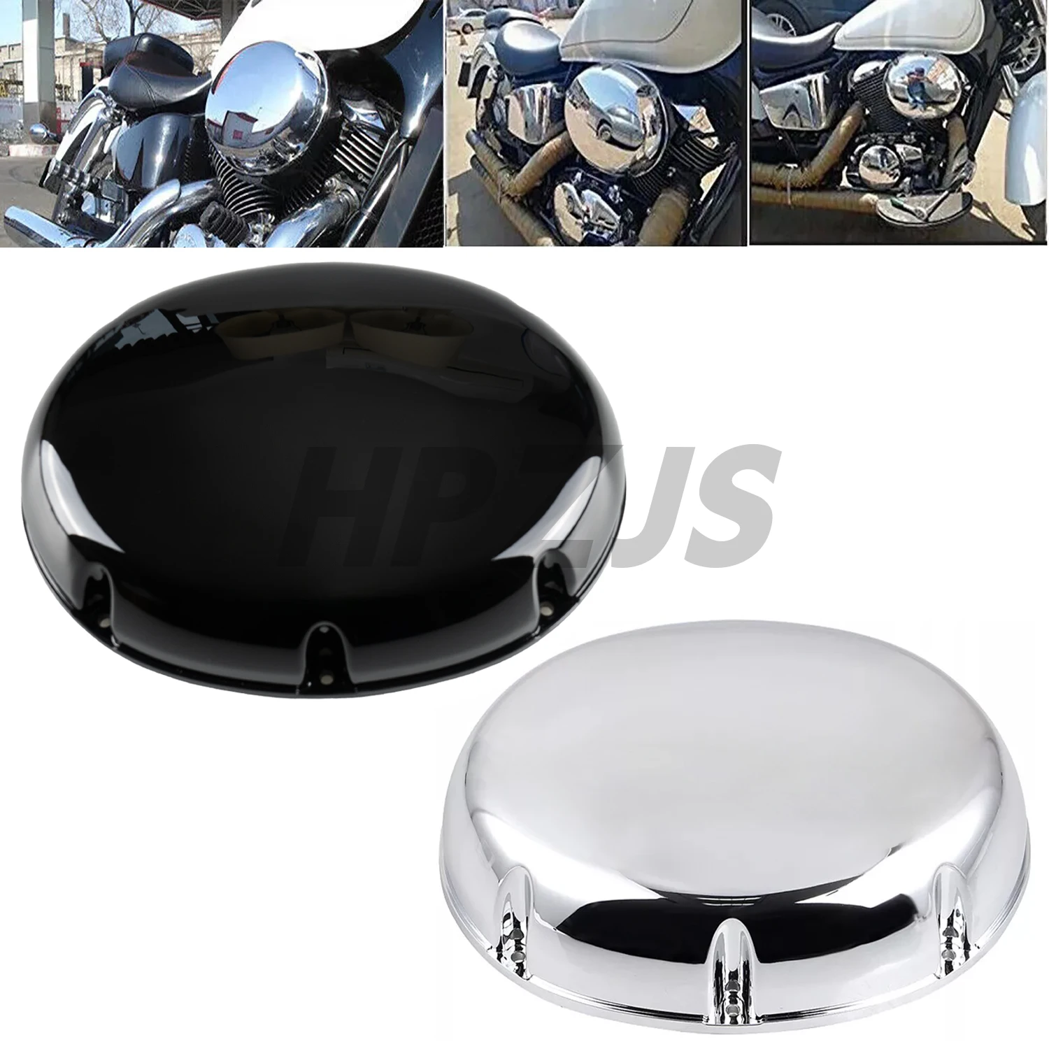 

Motorcycle Air Cleaner Intake Case Cover Air Filter Cover Gloss Black/Chrome For Honda Shadow 750 ACE VT750 VT400 1997-2003