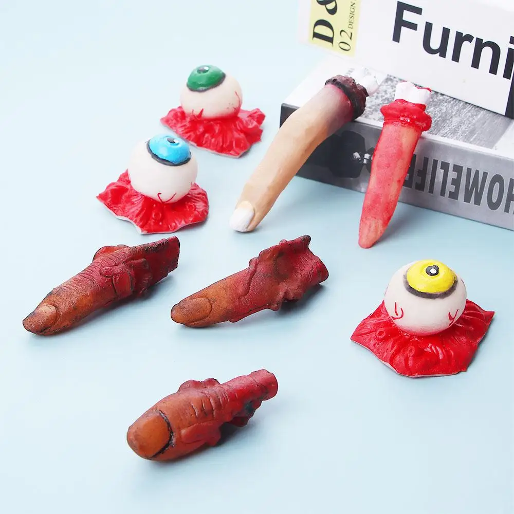 Broken Finger Decoration Bloody Eyeball Trick  Fake Body Organs Haunted House Party Supplies Halloween Horror Props