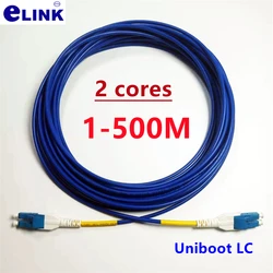 Uniboot-LC Patch Cord 1-500M Armored 2 cores optical 100m 50m 150m 200m 2C singlemode SM cable ftth jumper 2 fibers blue LC-LC