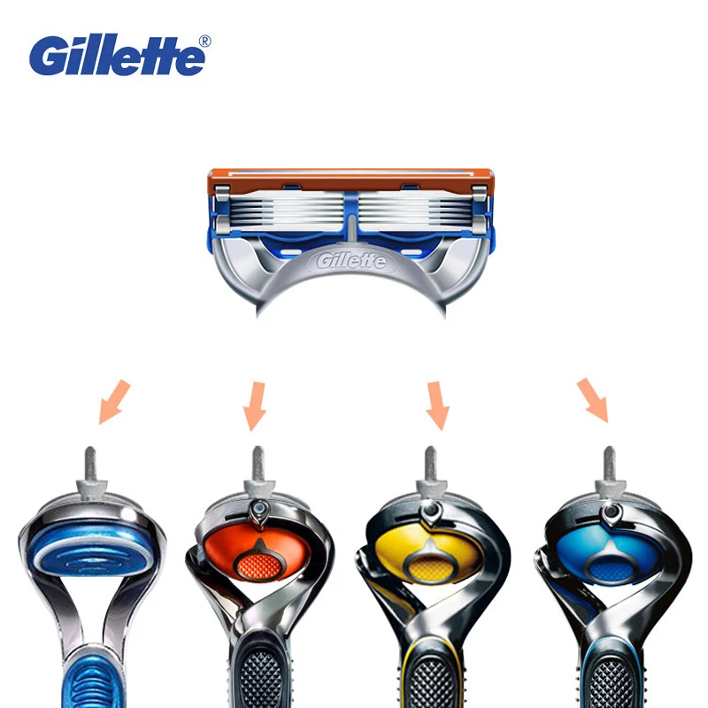 Original gillette fusão lâminas de barbear para homens barbear barbear mais suave proglide proshield segurança navalha recargas