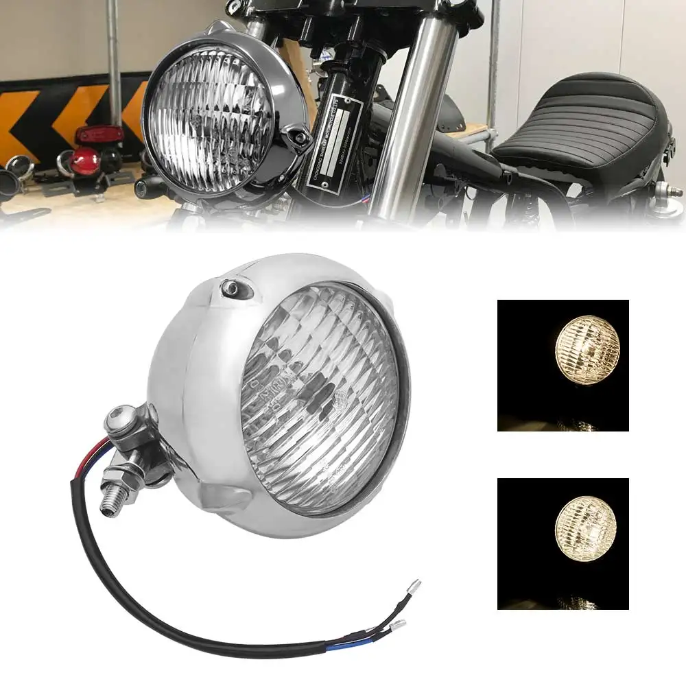 

5.3" Lens Size 3.9" Retro Style Cool Headlight Glass Clear Lens Fit For Harley Choppers And Bobbers Or Any Custom Applications