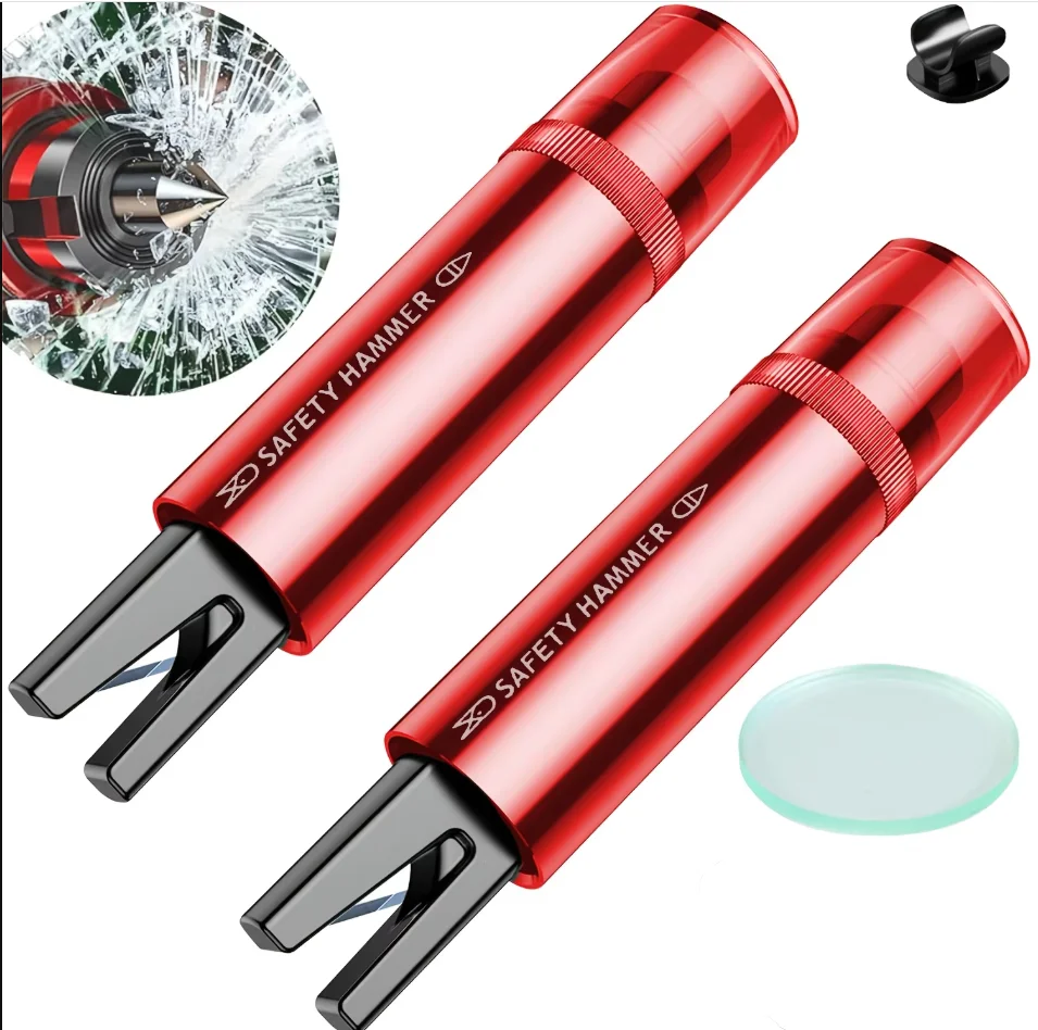 

2 In 1 Safety Hammer Escape Car Life-saving Escape Hammer Window Broken Emergency Glass Breaker Car interior Accessorie