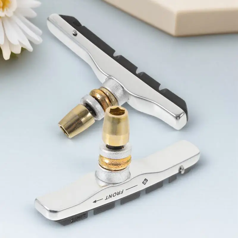 Bike Bike Pad 1 Pair Left Right Rubber Replacement Blocks Cycling Durable All Weather Anti Noise