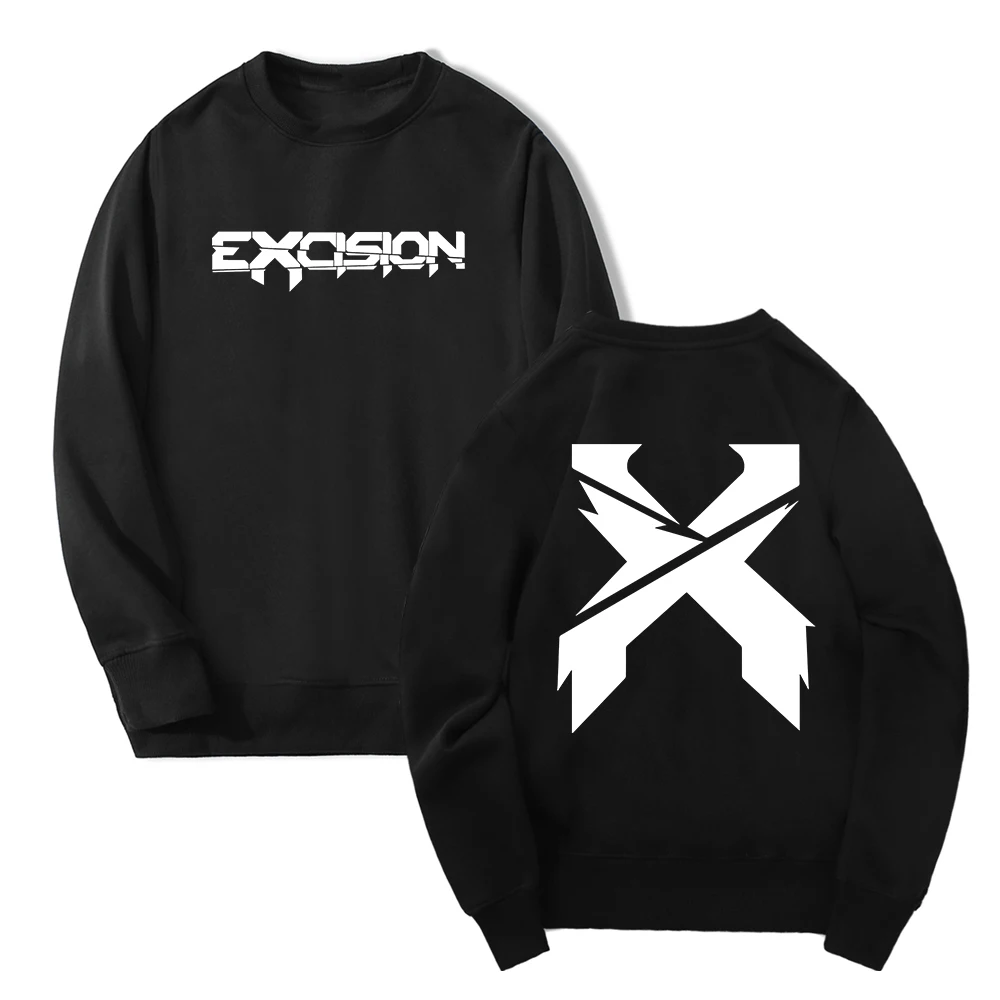 SHJINY Excision Merch Cover Sweatshirt 2024 Nexus Tour Unisex Crewneck Long Sleeve Streetwear Women Men Pullover Sweatshirt