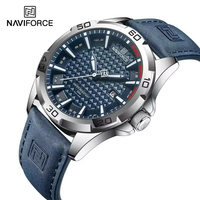NAVIFORCE 8023 Original Brand Leather Strap Men Fashion Military Quartz Watches Male Sport Waterproof Wristwatches 2025