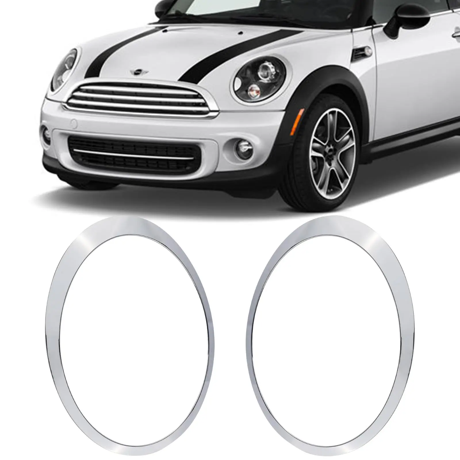 Headlight Trim Ring Chrome for BMW Mini F55 F56 F57 51137300631 51137300632 51137449209 51137449210
