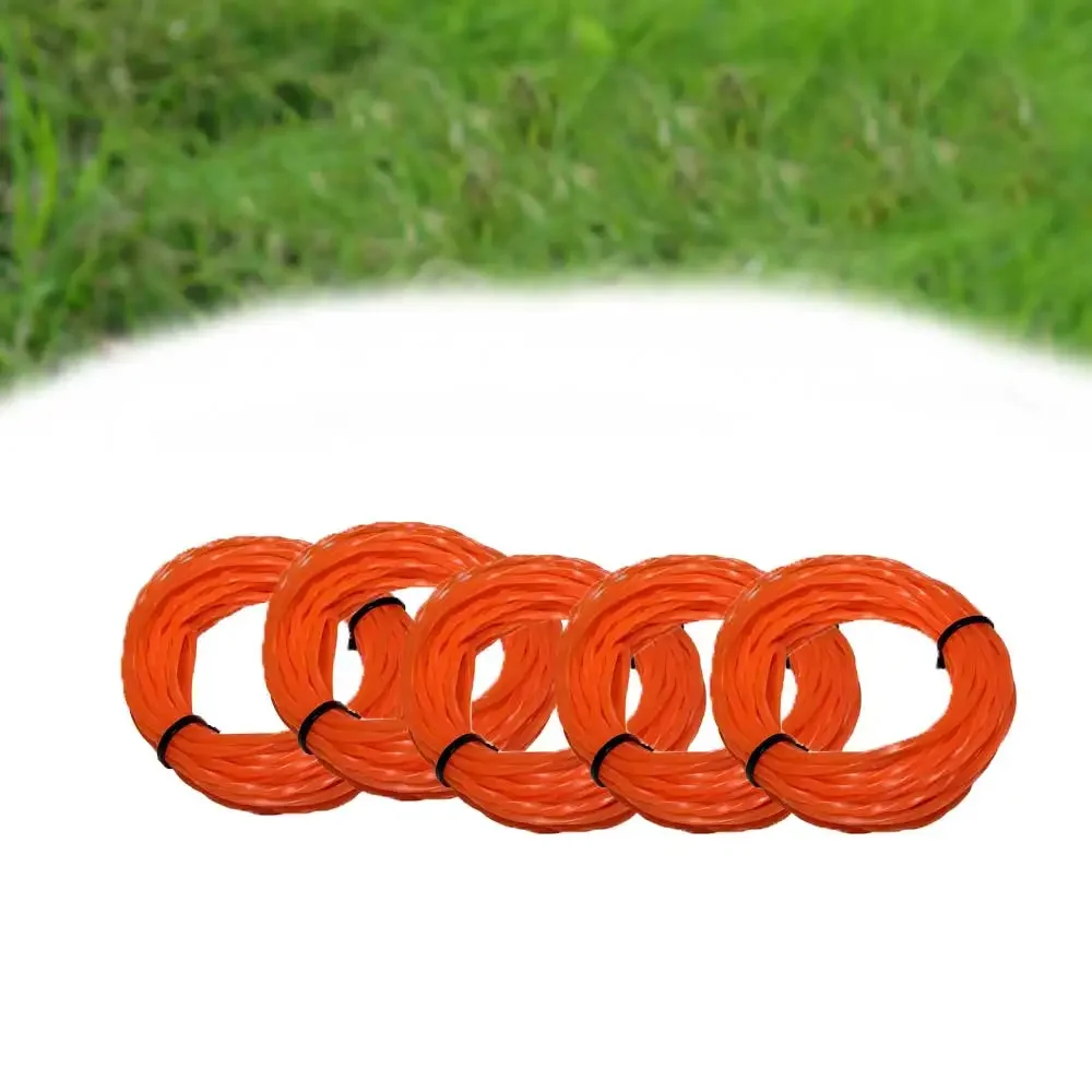 

5pcs For Ego Professional Grade 0.095 In. Trimmer Line Brushcutter Cord Orange Trimmer Nylon Trimmer Parts Tool